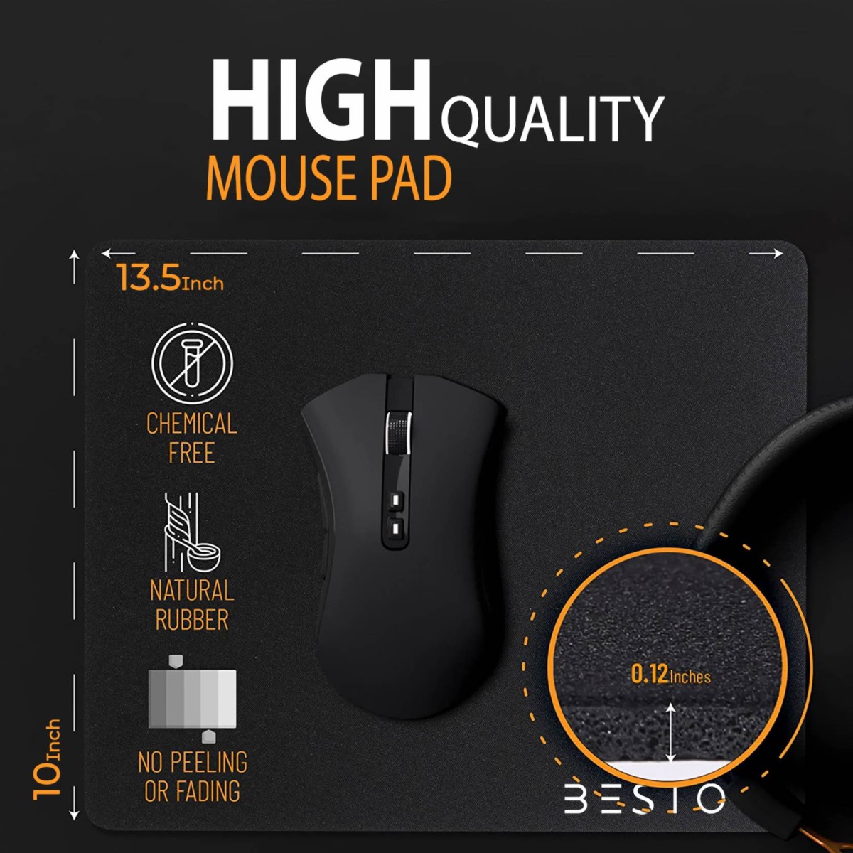 Extended Gaming Mouse Pad,Black